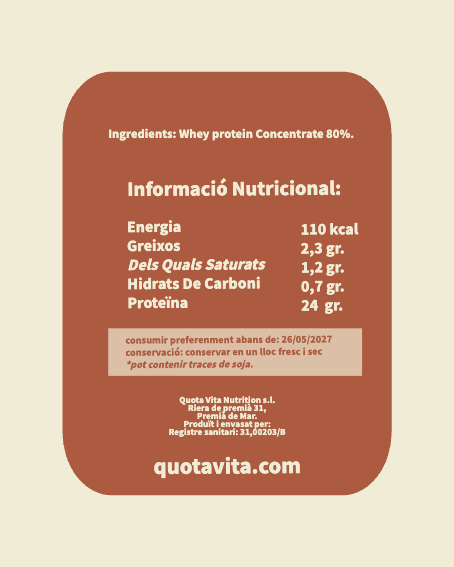 Proteïna en pols Whey Gust Neutre