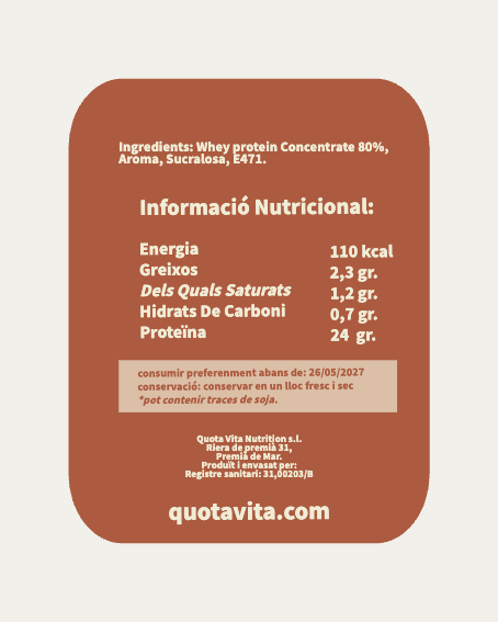 Proteïna en pols Whey Gust crema Catalana